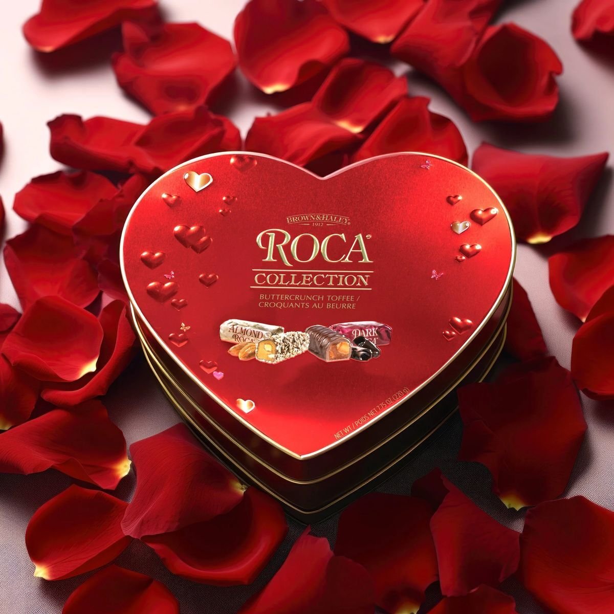 Record selling Valentine's Day themed package design on tin