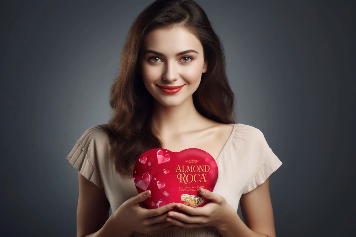 Valentine's Day themed tin package design & lifestyle imagery