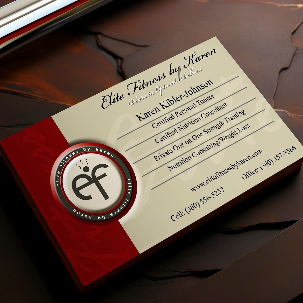 Elite Fitness biz card